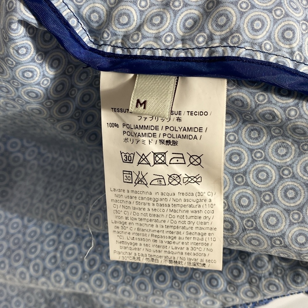 Roda Blue Patterned Apparel Lightweight Hooded Ja… - image 4